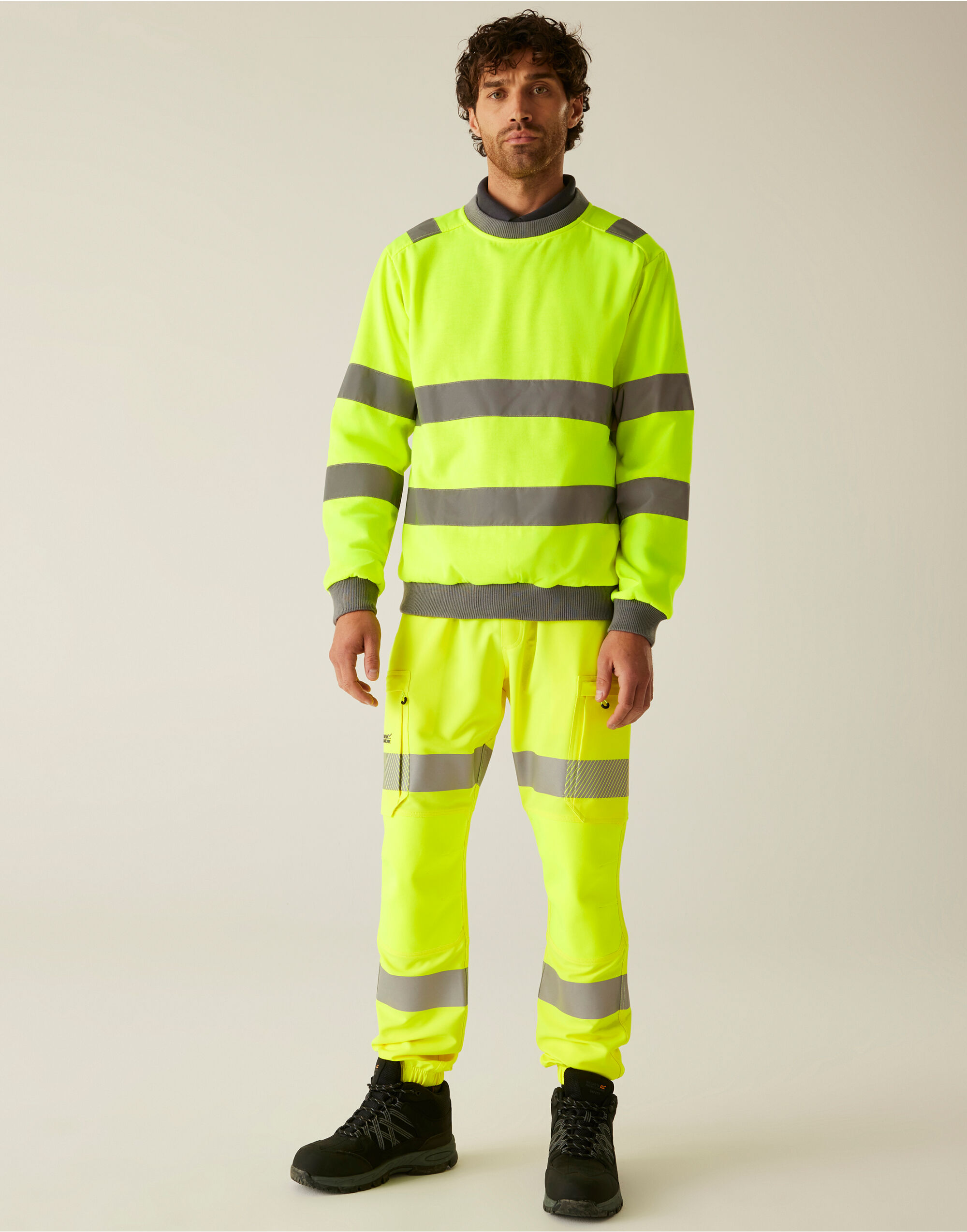 Hi-Vis Pro Contrast Crew Neck Sweatshirt